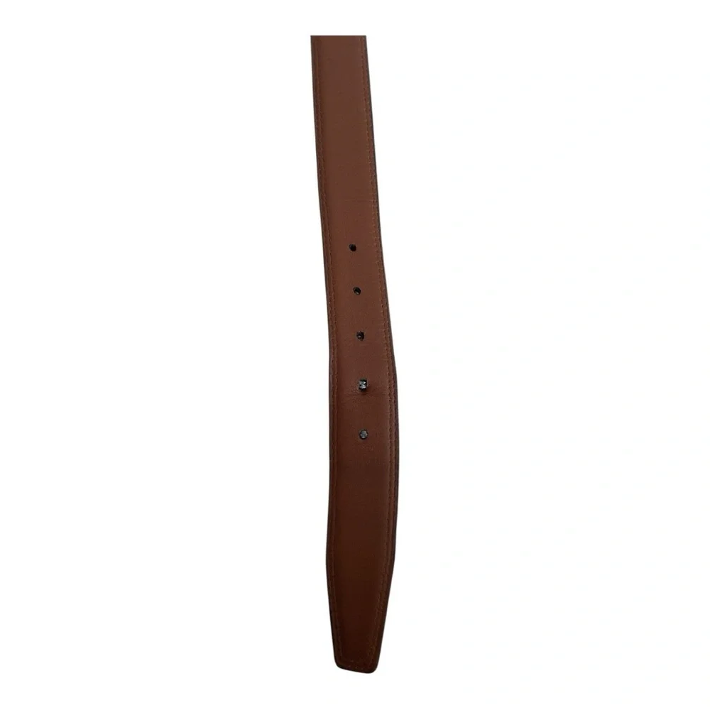 Brighton Black Leather Belt – Size 36 – Silver Buckle